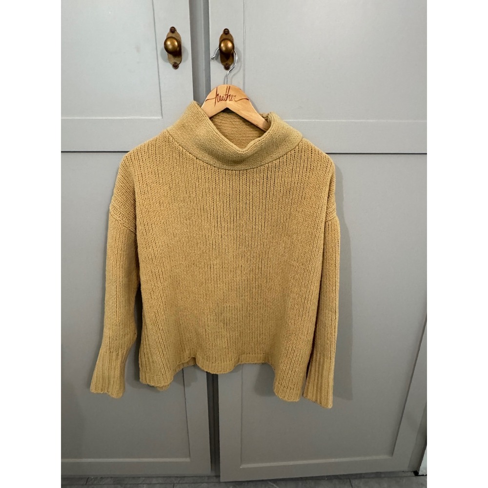 Philosophy Republic Clothing Mustard Yellow mock Neck Ribbed Knit Sweater